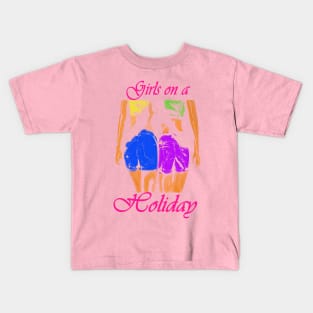 Girls on a beach holiday Kids T-Shirt